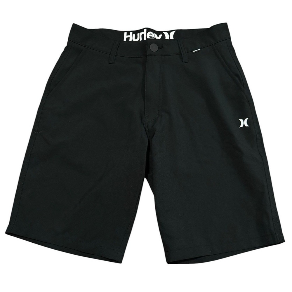 Hurley Shorts Mens 29 Black Hybrid Stretch Surf Casual Flat Front